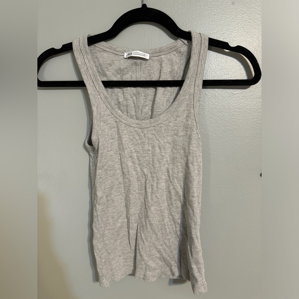 grey zara tank